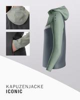 JAKO 6824D Jas Met Kap Iconic Dames - Anthra Light/Mintgroen/Zachtgrijs - 42 - thumbnail