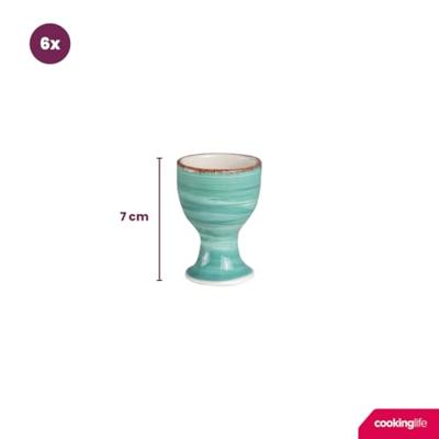 Cookinglife Eierdopjes Delice Blauw - 6 stuks