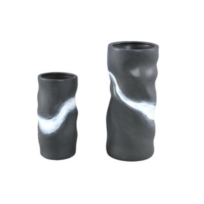 PTMD Bloempot Giacomo Grijs Vaas Ø15cm