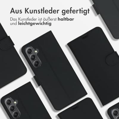 Accezz Wallet Softcase Bookcase Samsung Galaxy A35 Telefoonhoesje Zwart - thumbnail