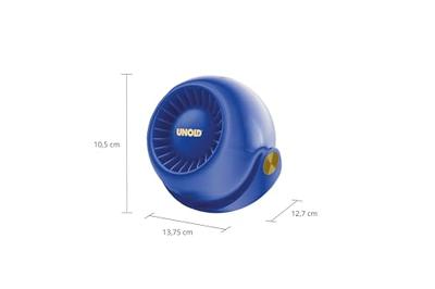 Unold Breezy Bowl blue Accuventilator (Ø x h) 90 mm x 105 mm Koningsblauw LED-indicatie, Met accu