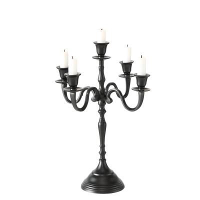 Boltze Home Kandelaar h40cm zwart alu 5-armig Boltze Home Kandelaar h40cm zwart alu 5-armig