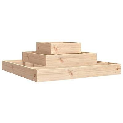 VidaXL Plantenbak 80x80x27 cm massief grenenhout