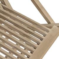 Tuinstoelen inklapbaar 4 st 56x61x89 cm massief teakhout grijs - thumbnail