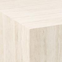 Bendt Vierkante Salontafel 'Flavian' Travertin look, Set van 2 stuks - thumbnail