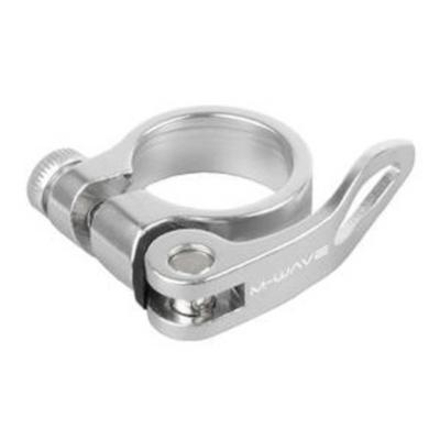 Mirage zadelpenklem met snelspanner 31.8mm. zilver