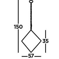 Searchlight Zwarte hanglampDiamond - 7323-3BK - thumbnail