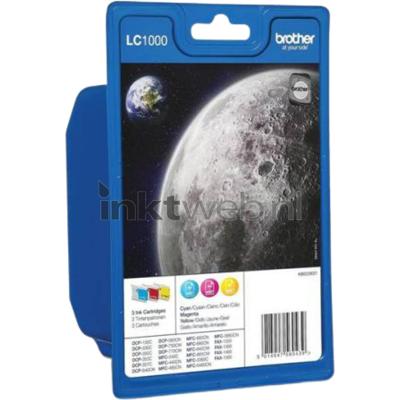 Brother LC-1000 C/M/Y inktcartridge 3 stuk(s) Origineel Cyaan, Magenta, Geel