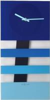 NeXtime klok 2855bl bold stripes, 38x19 cm, wall, blue - thumbnail