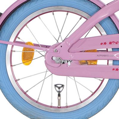 Alpina achterwiel 16 remnaaf j20 roze zink spk