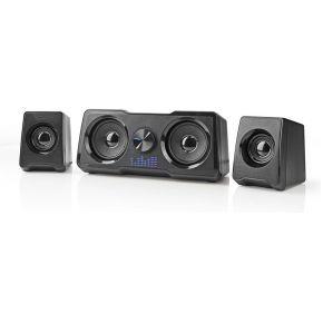Nedis Gaming Speaker | Speaker-kanalen: 2.2 | USB Gevoed | 3,5 mm Male | 48 W | LED | Volumebediening - GSPR21022BK Nedis Gaming Speaker | Speaker-kanalen: 2.2 | USB Gevoed | 3,5 mm Male | 48 W | LED | Volumebediening - GSPR21022BK