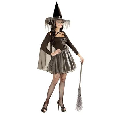 Zilveren heks verkleedkostuum