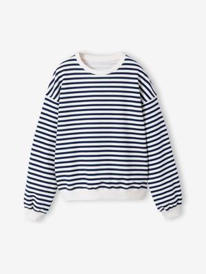 Sweater met wijde pasvorm marineblauw Sweater met wijde pasvorm marineblauw