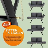 Solar tuinlamp wicker hoogte 50cm - thumbnail