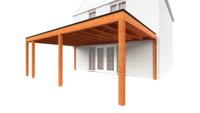 Trendhout Aanbouwveranda Modena 695x485 cm - model rechts- Plat dak- Hout- Trendhout - thumbnail
