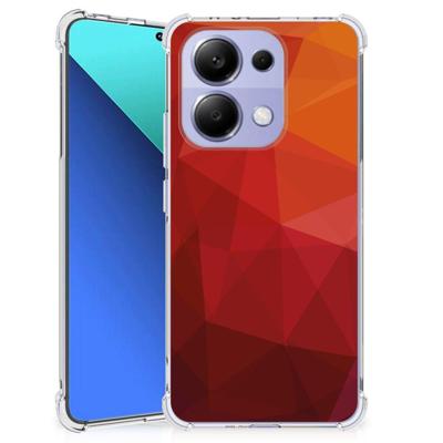 Shockproof Case voor Xiaomi Redmi Note 13 4G Polygon Red Shockproof Case voor Xiaomi Redmi Note 13 4G Polygon Red