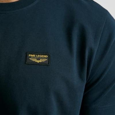 Pme Legend Short Sleeve R-neck Cotton Elastan Basic T-shirts 5073 - Sky Captain
