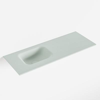 MONDIAZ LEX Greey solid surface inleg wastafel voor toiletmeubel 80cm. Positie wasbak links