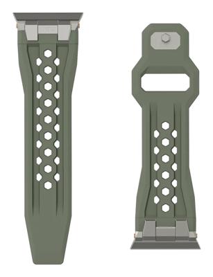 Urban Armor Gear Monarch Horlogeband 42 mm, 44 mm, 45 mm, 46 mm, 49 mm Olijf, Titaan Watch Series 1, Watch Series 2, Watch Series 3, Watch Series 4, Watch