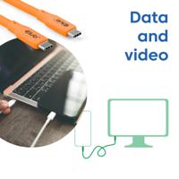 Club3D CAC-3000 USB4 Gen2x2 Type-C Bi-Directional oranje 4K60Hz, Data 20Gbps, PD 240W (48V/5A) EPR M/M 2m Oranje - thumbnail