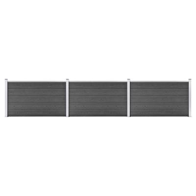 Schuttingpanelenset 526x105 cm HKC zwart