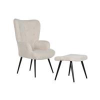 Armstoel Home ESPRIT Wit Polyester Metaal 72 X 74 X 97 cm - thumbnail