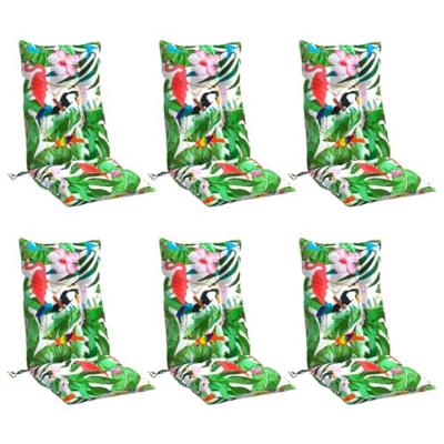 VidaXL Stoelkussens 6 st hoge rug oxford stof meerkleurig