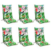 VidaXL Stoelkussens 6 st hoge rug oxford stof meerkleurig - thumbnail