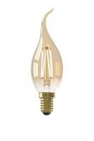 LED volglas Filament Tip-Kaarslamp 220-240V 3,5W 250lm E14 BXS35 Goud 2100K Dimbaar Calex - Calex - thumbnail