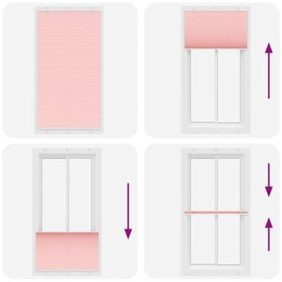 Pliss rolgordijn 110x200cm stofbreedte 109,4cm polyester roze