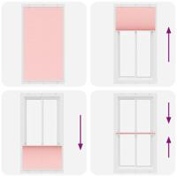 Pliss rolgordijn 110x200cm stofbreedte 109,4cm polyester roze - thumbnail