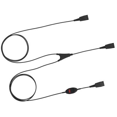 Jabra Q711492 Supervisor-kabel voor het aansluiten van twee bekabelde Jabra-headsets via Quick Disconnect/QD