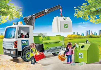 PLAYMOBIL City Action glasbak ophaaldienst 71431 - thumbnail