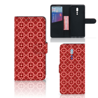 OPPO Reno Z Telefoon Hoesje Batik Rood - thumbnail