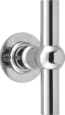 Formani FERROVIA FVT85/40 deurkruk T-model ongeveerd op rozet - gepolijst RVS