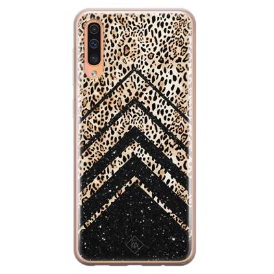 Samsung Galaxy A50/A30s siliconen hoesje - Chevron luipaard Samsung Galaxy A50/A30s siliconen hoesje - Chevron luipaard