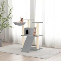 VidaXL Kattenmeubel met sisal krabpalen 83 cm lichtgrijs - thumbnail