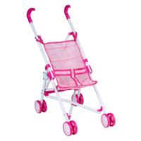 Poppenbuggy Wit en Roze - thumbnail