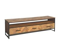 Livingfurn TV-meubel 'Hawaii' Visgraat Teak en staal, 180cm - thumbnail