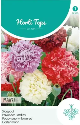 Zaden Papaver Slaapbol gemengd Hortitops - Hortitops