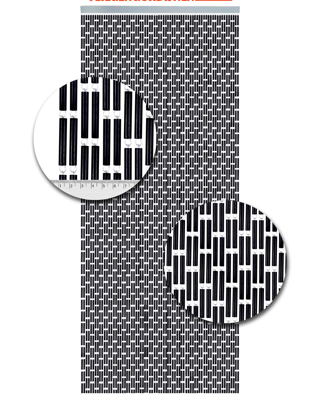 Vliegengordijn Hulzen Verspringen Zwart - 100cm x 240cm