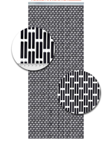 Vliegengordijn Hulzen Verspringen Zwart - 100cm x 240cm - thumbnail