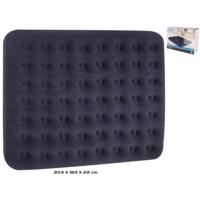 Gerimport luchtbed 2 persoons 203 x 182 x 22 cm blauw - thumbnail