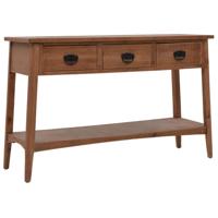 Wandtafel 126x40x77,5 cm massief vurenhout bruin - thumbnail