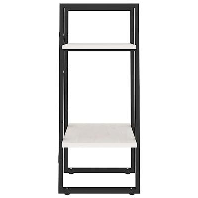 Boekenkast met 2 schappen 40x30x70 cm massief grenenhout wit