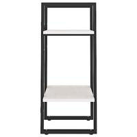 Boekenkast met 2 schappen 40x30x70 cm massief grenenhout wit - thumbnail