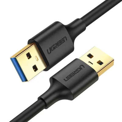 UGREEN 10370 USB-kabel USB 3.2 Gen1 USB-A stekker, USB-A stekker 1 m Zwart