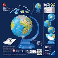 Ravensburger xxl kinder globe night edition engelstalig 3d puzzel, 180st. - thumbnail