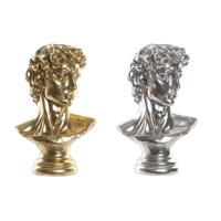 Decoratieve figuren DKD Home Decor 24,5 x 17,5 x 36 cm Zilverkleurig Gouden Buste Neoklassiek (2 Stuks) - thumbnail