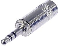 Rean AV NYS231L Jackplug 3,5 mm Stekker, recht Aantal polen: 3 Stereo Zilver 1 stuk(s) - thumbnail